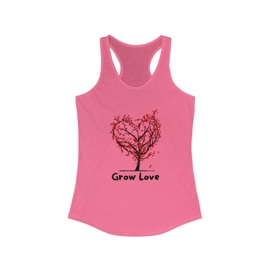 Grow Love Women's Racerback Tank - Inspirational Workout Top