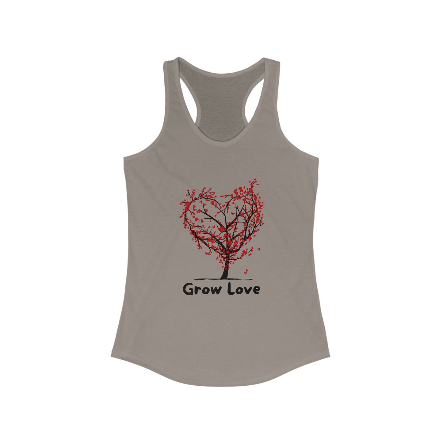 Grow Love Women's Racerback Tank - Inspirational Workout Top