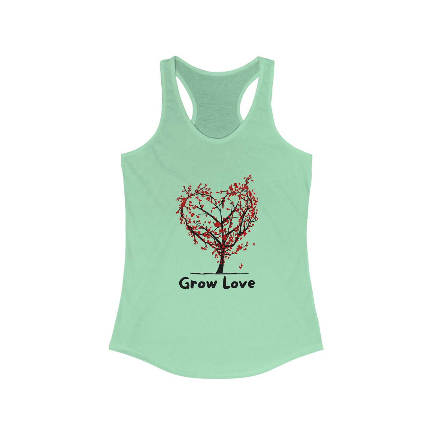 Grow Love Women's Racerback Tank - Inspirational Workout Top