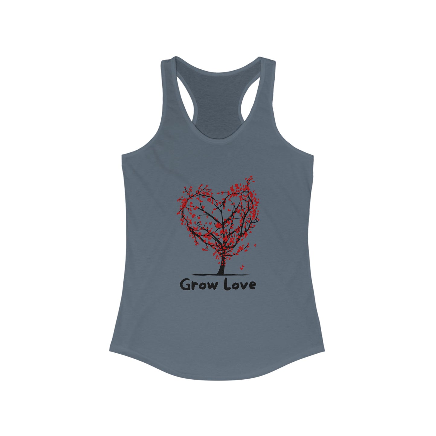 Grow Love Women's Racerback Tank - Inspirational Workout Top