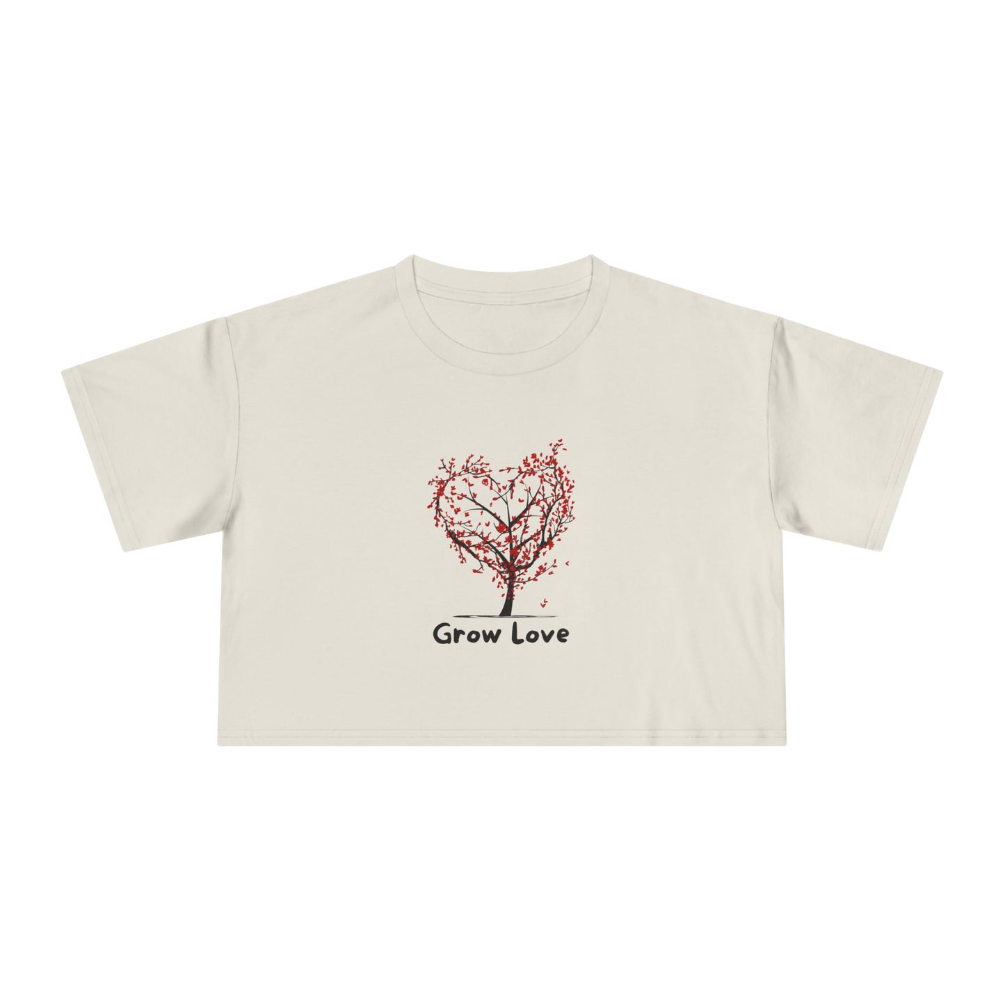 Grow Love Women's Crop Tee - Cute & Stylish for Every Occasion