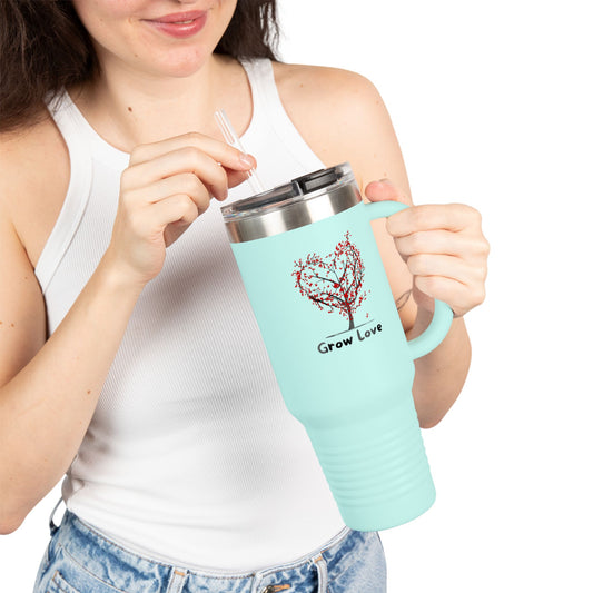 Grow Love Insulated Travel Mug - 40oz Coffee Tumbler for On-the-Go