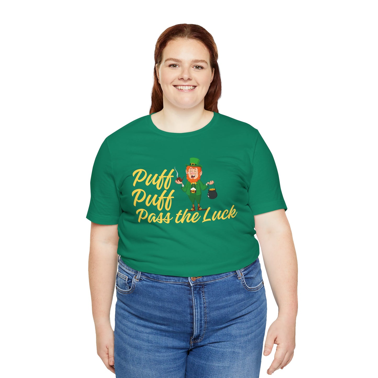 St. Patrick's Day Unisex Tee - "Puff Puff Pass the Luck"