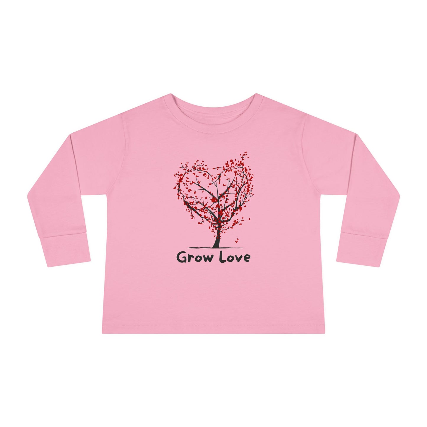 Toddler Long Sleeve Tee - Grow Love Tree Design