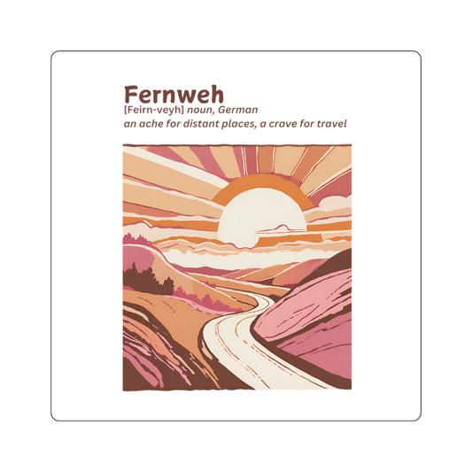 Fernweh Travel Square Stickers - Embrace Your Wanderlust