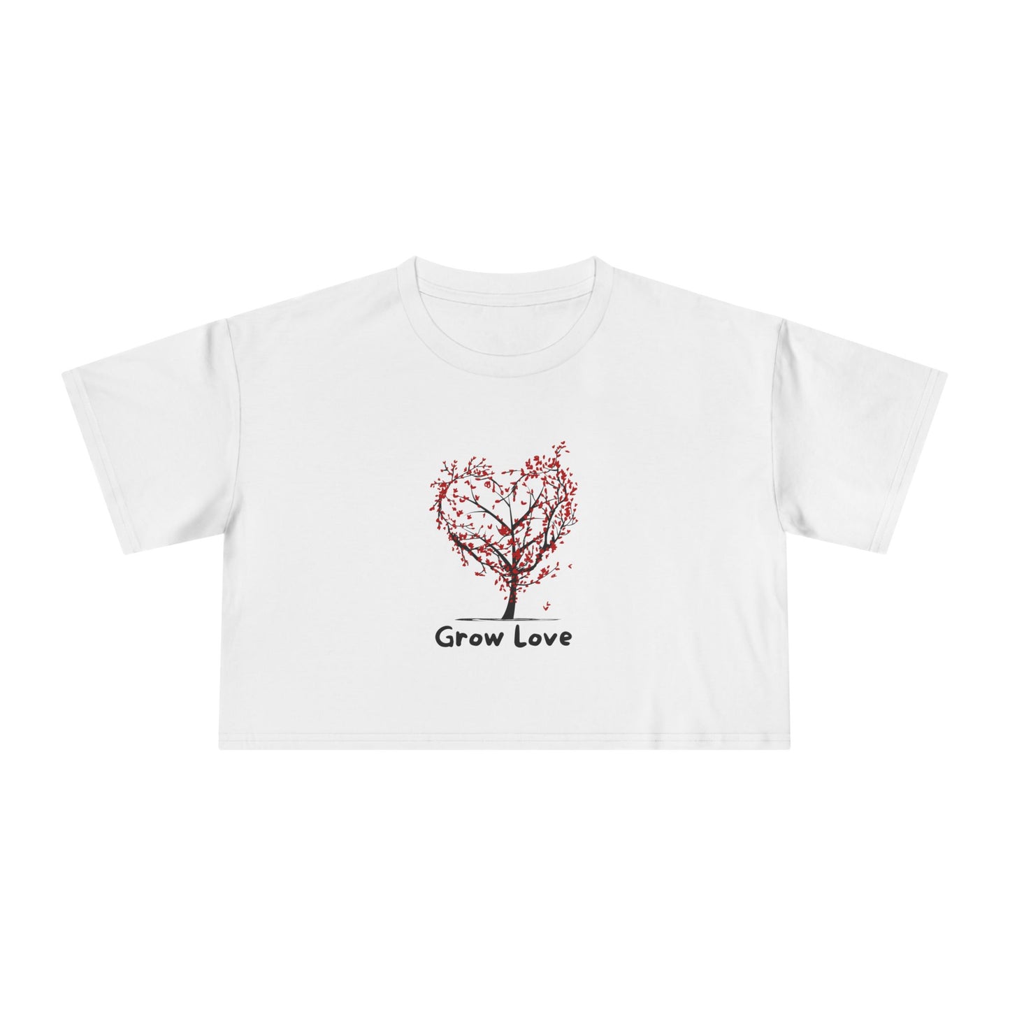 Grow Love Women's Crop Tee - Cute & Stylish for Every Occasion