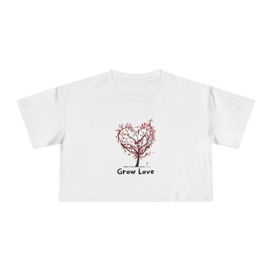 Grow Love Women's Crop Tee - Cute & Stylish for Every Occasion