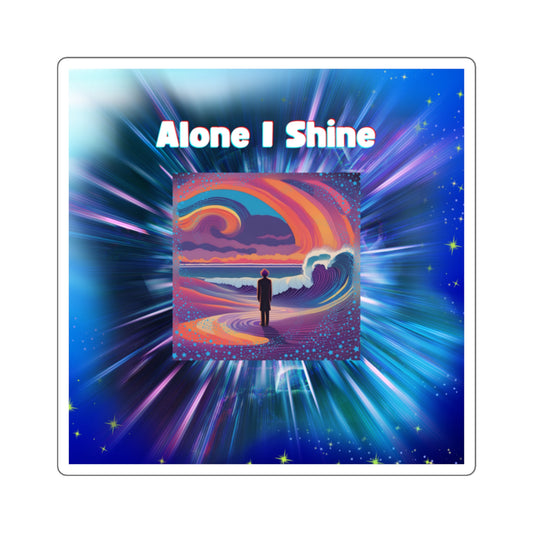 Alone I Shine Square Stickers