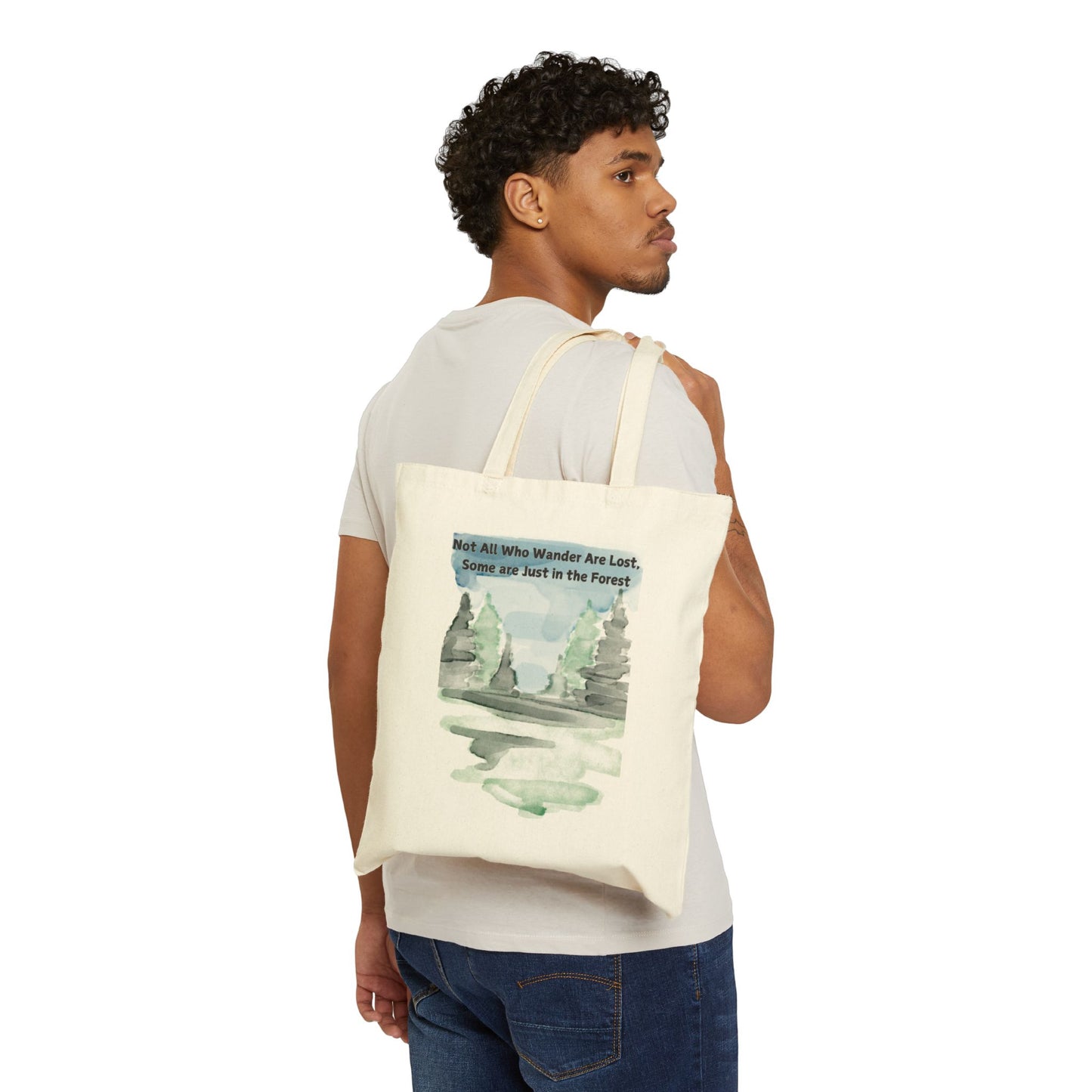 Tote Bag - 'Not all who wander are lost' Quote Design